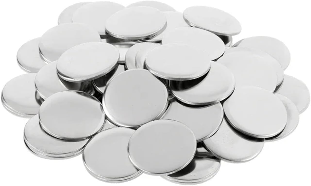 Wenlai-Lot de 100 Badges magnétiques Souples for réfrigérateur, 58 mm, Accessoires for la Fabrication de Boutons Polyvalence pour Les Loisirs créatifs