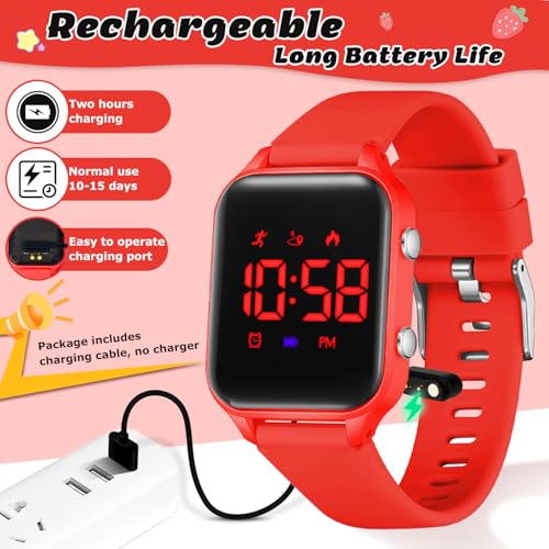 Image of LAVAREDO Kids Digital Watches for Boys Girls,Waterproof Sport Watch with Pedometer Stopwatch Vibration Alarm for Ages 5-13,No App Fitness Tracker Watch for Kids Teens Birthday Gifts