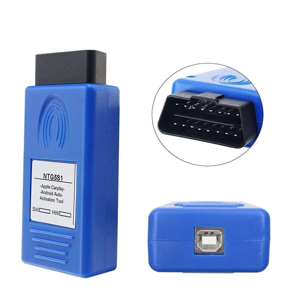 Srliya Herramienta Universal de Activación de Coche NTG5 S1, Dispositivo OBD Carplay Plug and Play Compatible con Benz (Azul)