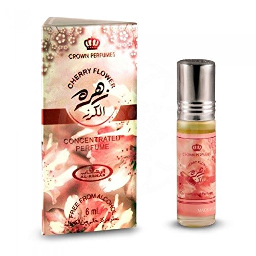 Perfume roll-on Cherry Flower de Al Rehab, 6 ml, aceite de rosas...