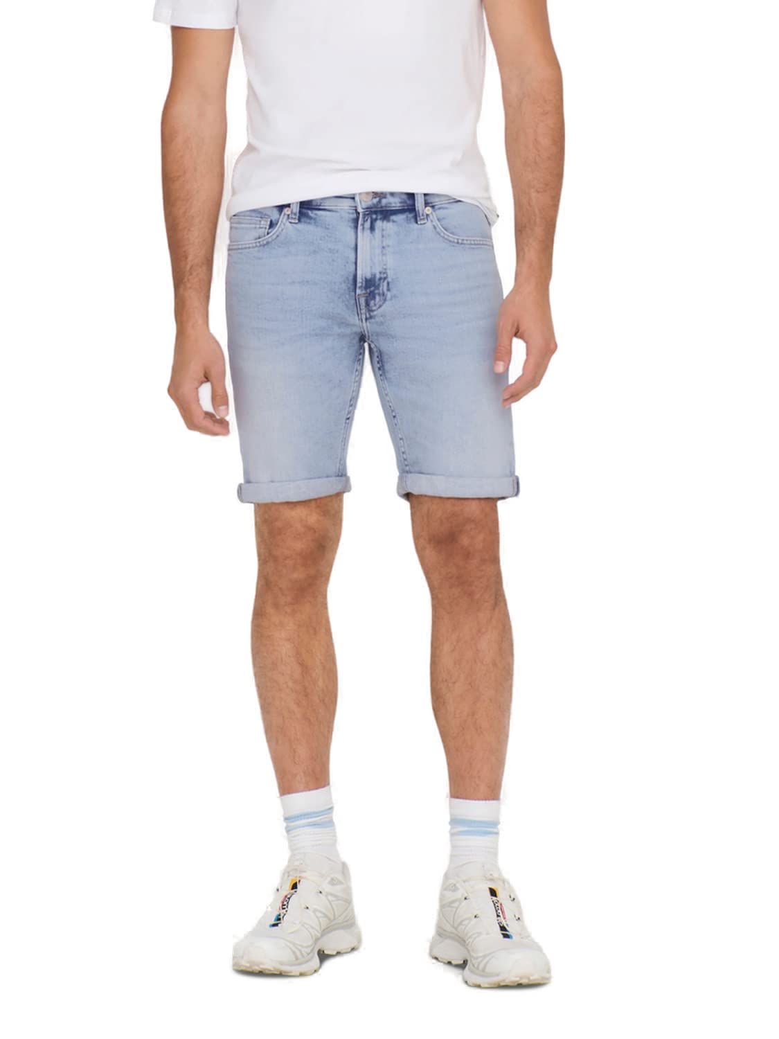 Only & Sons Pantalones Vaqueros Cortos para Hombre