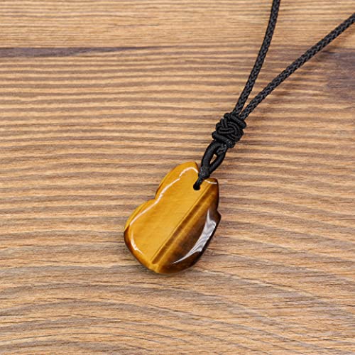 Coai Men’s Women’s Tiger Eyes Stone Fox Pendant Necklace #TOP5