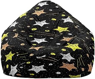 Mateju Bean Bag Chair, Beanbag Chair Adult, 3D Starry Sky Stars Bean Bag Without Filling, Plush Toy Storage Large Bean Bags, High Back Bean Bags, Suitable for Indoor Beanbag (XL,sapphire)
