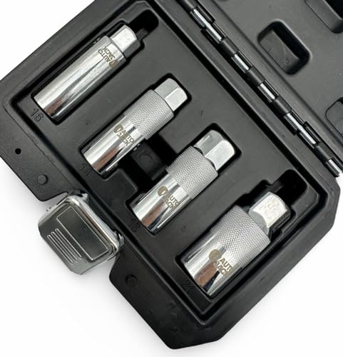 Autojack Spark Plug Socket Set 3/8 Inch, 16mm Thin Wall Spark Plug Socket Wrench Removal Tool Compatible with BMW, MINI, Mercedes, 12 Point 14mm, 16mm, 21mm