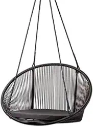 Cadeira Poltrona Balanço Suspensa Área Externa(Preta)