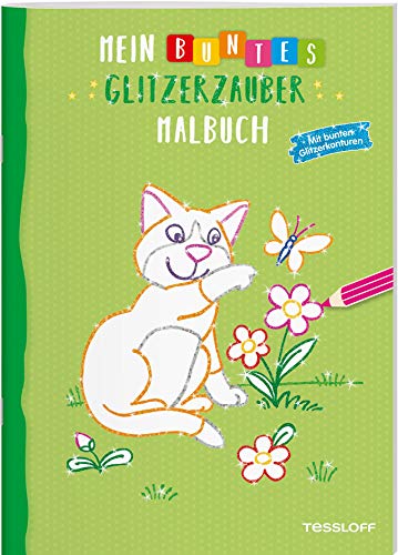 Mein buntes Glitzerzauber Malbuch (Katze): Mit bunten Glitzerkonturen (Malbücher und -blöcke)