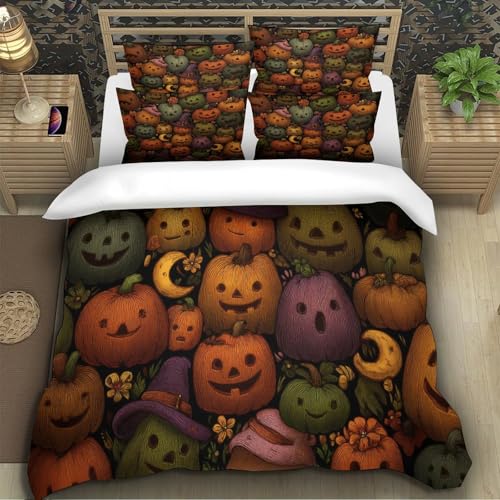 Housse de couette effet super doux motif 3D Halloween lit super king - 5