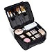 Portable Cosmetic Bag, Solofish Travel Makeup Case Packing Organizer Storage Containers with Top Handle and Removable Velcro Divider (Cosmetic are Not Include) (Medium)