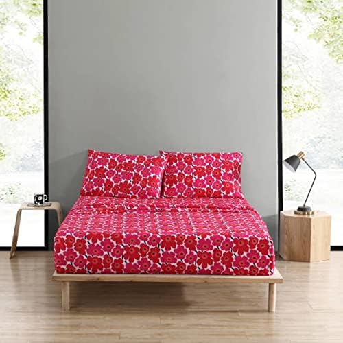 Marimekko - Queen Sheets, Cotton Percale Bedding Set, Crisp & Cool Home Decor (Unikko, Queen) - Thumbnail 3