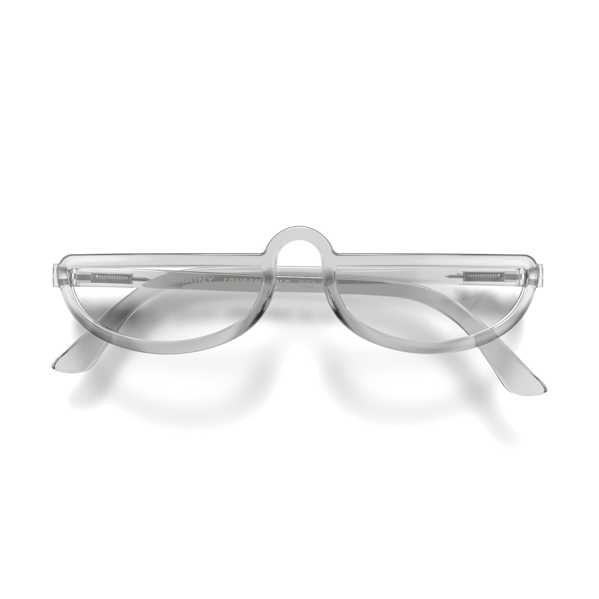 LONDON MOLE® Brainy Reading Glasses Cool Crescent Moon Reading Aids Men Women Unisex Spring Clip
