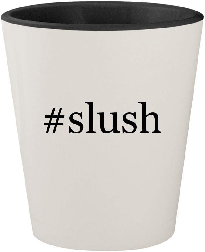 #slush - Ceramic Hashtag White Outer & Black Inner 1.5oz Shot Glass