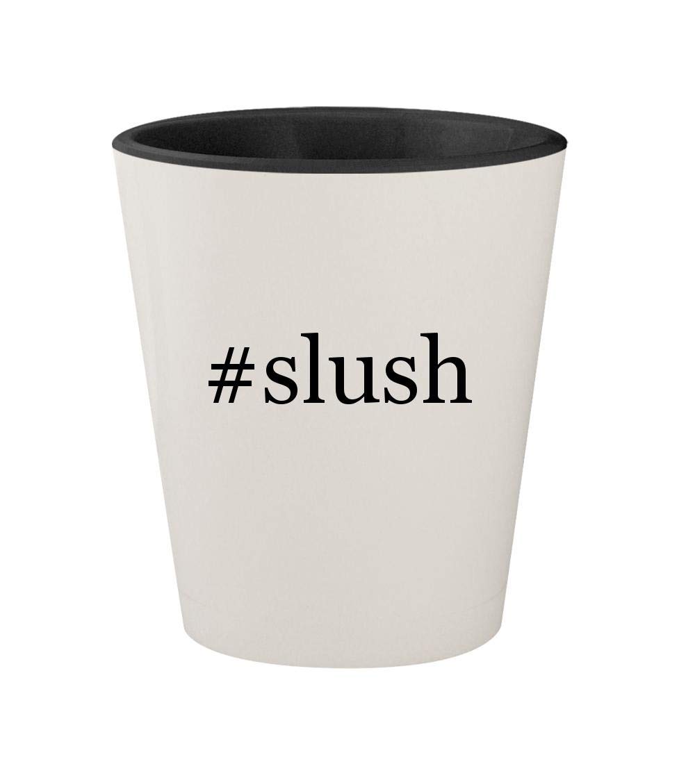 #slush - Ceramic Hashtag White Outer & Black Inner 1.5oz Shot Glass
