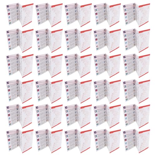 SUPVOX Guía de Primeros Auxilios de Bolsillo 40 Tarjetas para
