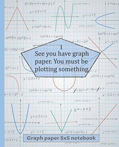Graph paper 5x5 notebook: Go back to school in style with this humorous school maths journal