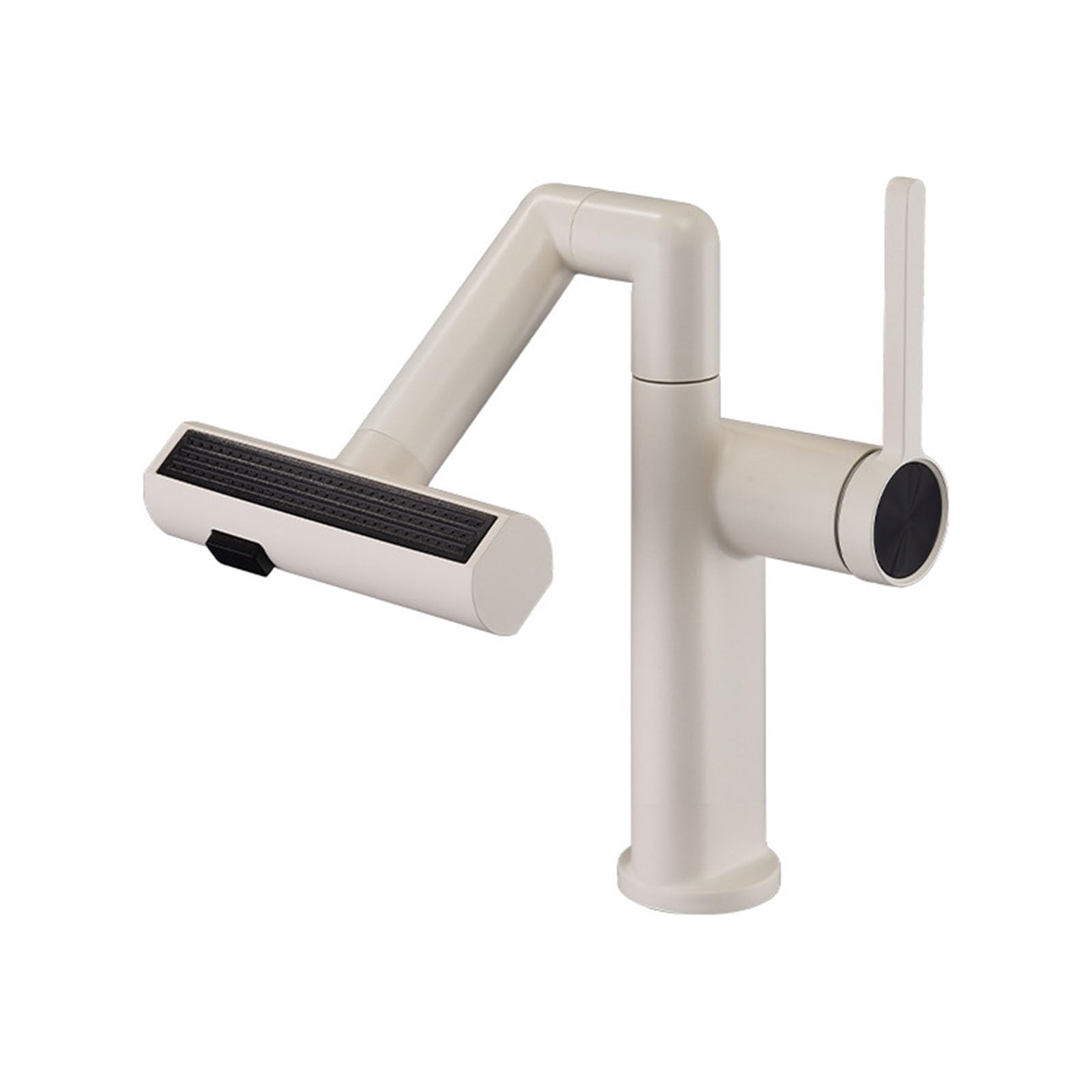 ASerZenith Single Handle Vessel Sink Faucet,Bathroom Sink Faucet With Swivel Spout Reach,Brass Faucet For Kitchen Sink(Cream White)