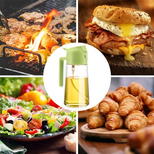 Image of 2 in 1 Oil Sprayer, Oil Sprayer for Kitchen Cooking, 470ml Oil Spray Bottle for Home