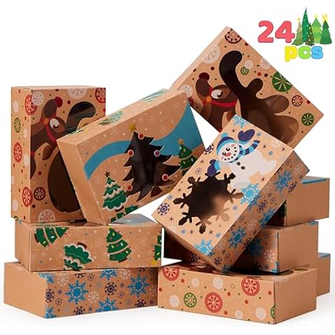 24 Christmas Kraft Cookie and Bakery Boxes Cover
