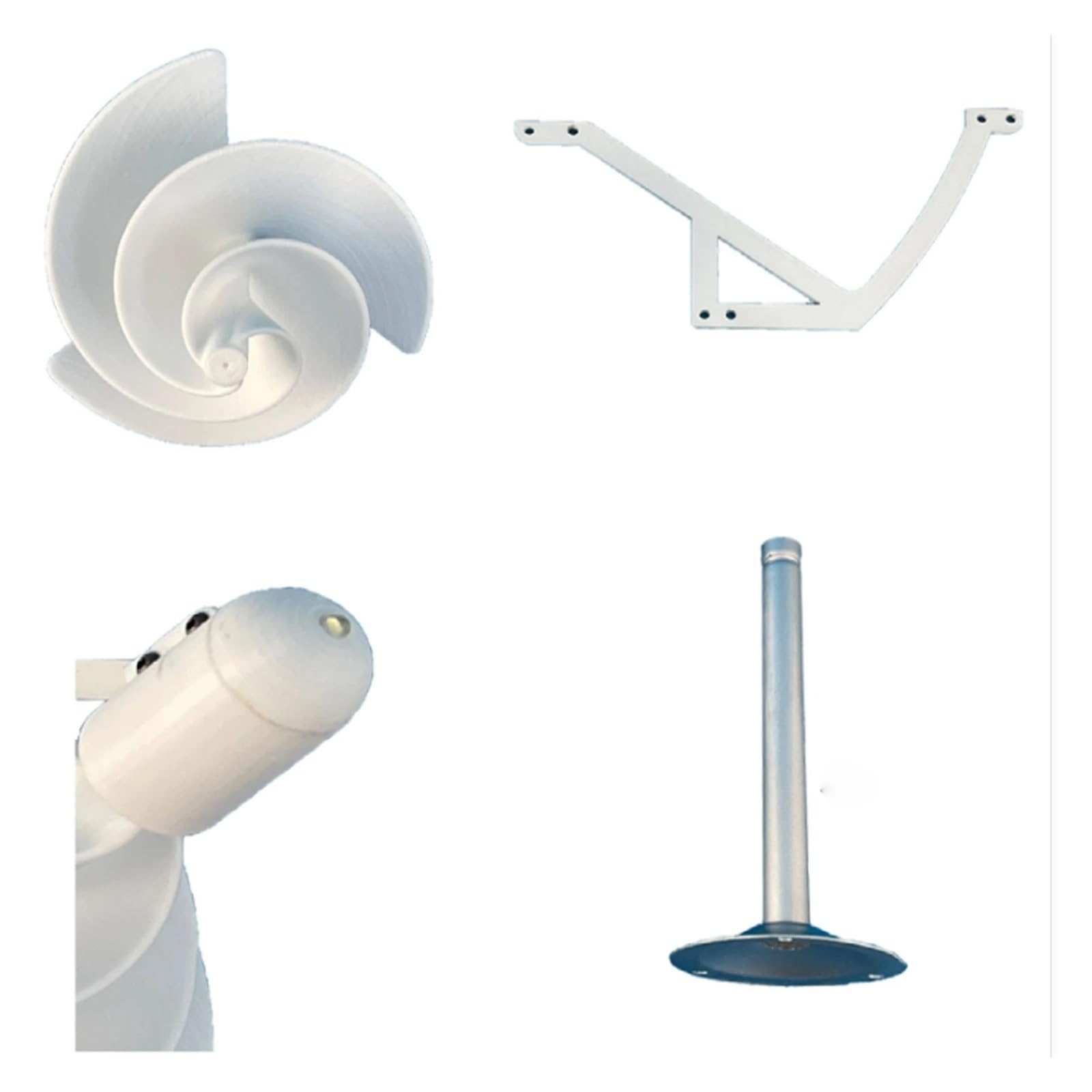 Turbine éolienne en spirale Miniature 10W, expérience scientifique, lampe électrique, modèle de générateur solaire blanc avec lumière LED 320mm pour l'expérience de production d'énergie physique