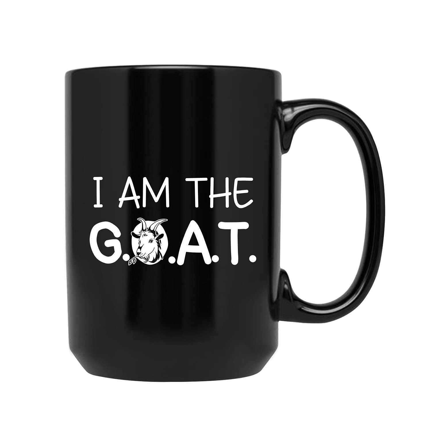 SeeCrabSeeCrab I'm The G.O.A.T Mug Coffee - Funny Goat Gift For Goat Lover Animal Lover, Farmer Gift For Farmer - Present Idea For Mom, Dad, Son, Daughter, Men, Women - Customize 15oz 11oz Goat Mugs Black