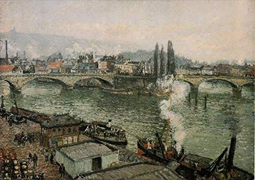 Peintures sur toile pour illuminer un mur sombre avec le Pont Corneille Rouen de Pissarro