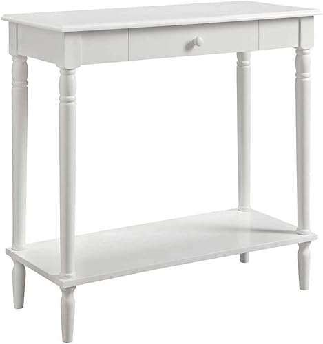 Convenience Concepts French Country - Mesa de pasillo con 1 cajón con estante, color azul