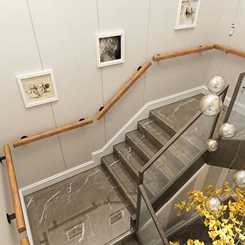 Rambarde escalier bois 3,66 m main courante de sécurité pour maison et jardin