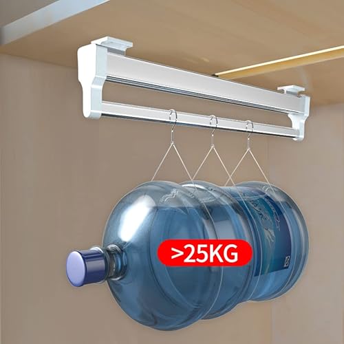 GIVROLDZ Verstellbarer Kleiderstangen, 800 mm/31,5 Zoll Gleitschiene Multifunktion Hosenbügel, Top Mount Kleiderbügel Ausziehbare Kleiderstange
