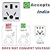 US Plug Adapter, EU/UK/CN/AU/India to USA (Type A) Plug Adapter, 2-Prong Travel Converter for North America Outlets