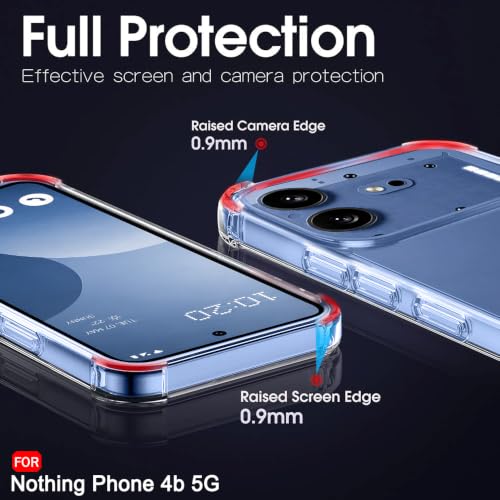 Image of TheGiftKart Crystal Clear Back Cover Case for Nothing Phone 4b 5G | 360 Degree Protection | Shock Proof Design | Transparent Back Cover Case for Nothing Phone 4b 5G (PC & TPU, Transparent Bumper)