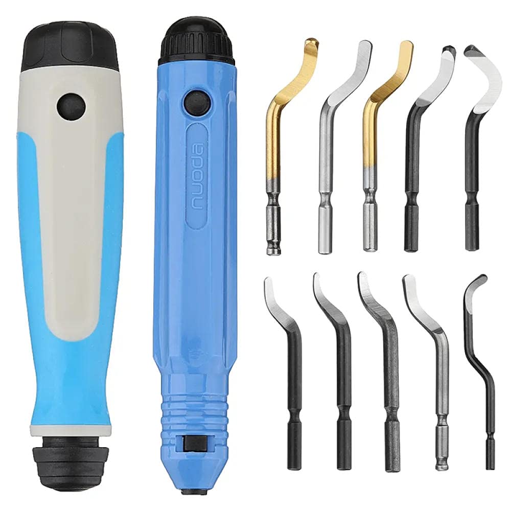 Handentgratungswerkzeug, Grat Griff Schaber Entgraten Werkzeug + 10 stücke Entgraten(NG1000 Handle)