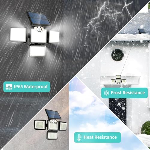 Image of Outdoor Solar Lights 181 LED Security Lights and 3 Modes Motion Sensor Wide Angle Solar Powered Lights IP65 Waterproof Solar Wall Light for Front (JK-76)