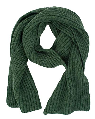 Bufanda de lana 100% FosterNatur verde accesorio premium unisex