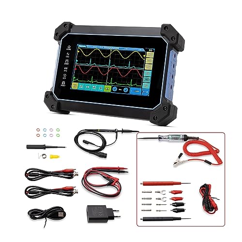 タッチスクリーンデジタルオシロスコープ 2 チャンネルポータブル USB + 25Mhz 信号源 + マルチメーター,長寿命(TO1112D)