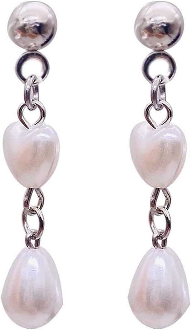 Cute Pearl Dangle Earrings for Women Jewelry