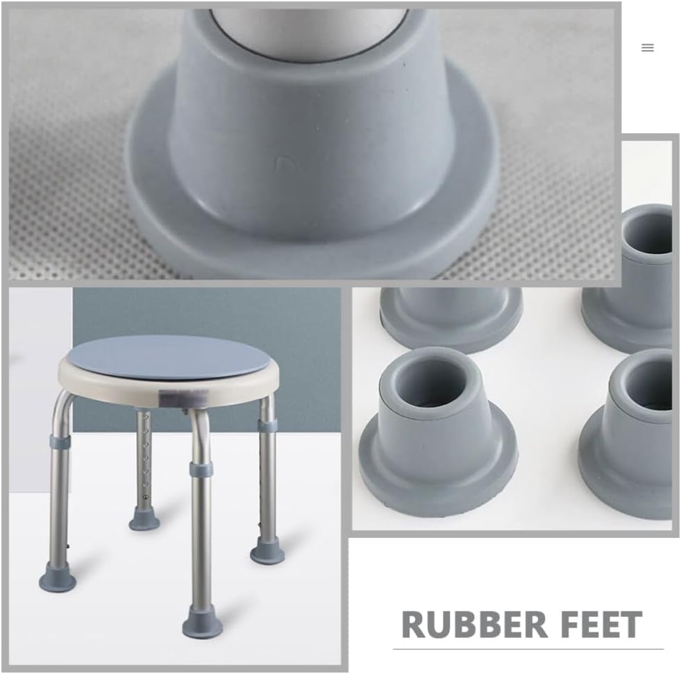 Kichvoe 8pcs Nonslip Shower Chair Leg Rubber Chair Foot Pads for Enhanced Stability Cup Design for Bathing Protecting Furniture Easy Installation