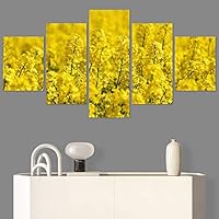 SIGNWIN 5 Panel Canvas Wall Art Modern Art Bohemian Bouquet Colorful Cool Floral Group Multicolor Photography Realism for Home Decorations Ready to Hang - 60