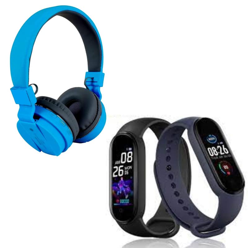 Elevea ( 12 Years Warranty - Comfortable On-Ear Bluetooth Wireless Headphone, M6 Smart Fitness Band with Many Features Like Steps Counter, Calorie Counter etc-image-39