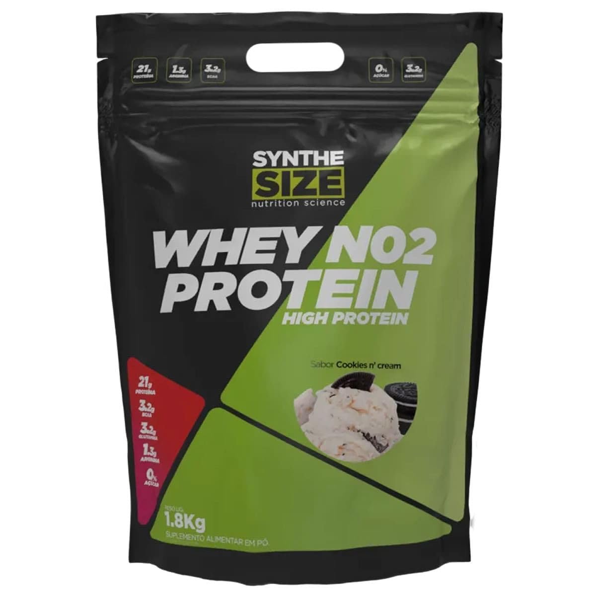 Whey Protein No2 Synthesize Refil Sabor Cookies 1814g | Amazon.com.br