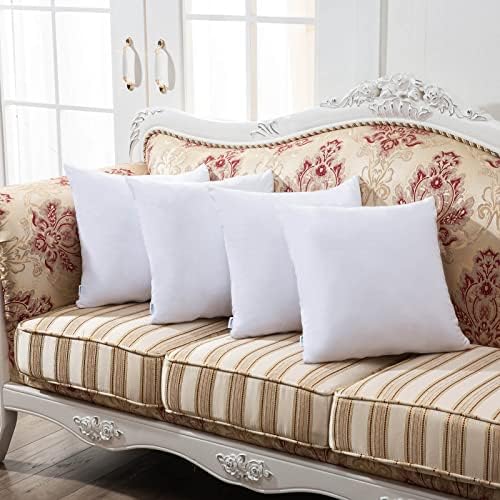 4 Pack Waterproof Down Feather Proof Pillow Protectors with Zipper 18x18 Zippered Pillow Covers for Square Throw Pillow