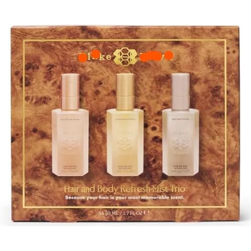 Bla.keBrown Mini Hair and Body Refresh Mist Trio, Sandalwood Vanille, Wild Nectar Santal, Bergamot Woods, 3ct/1.7oz, Long-Lasting Scent, Hydrating & Refreshing