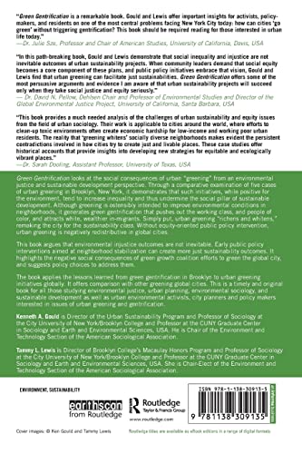 Green Gentrification: Urban sustainability and the struggle for environmental justice