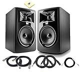 JBL 305P MkII 5-inch Powered Studio Monitor (Pair) 2-way 82W Powered Studio Reference Monitors with...