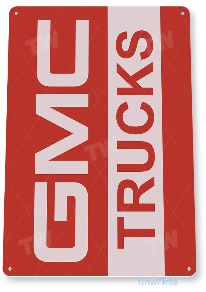 Tinworld GM General Motors Retro Metal Sign | 8x11 Inch Rustic Garage Wall Decor For Auto Shop & Man Cave