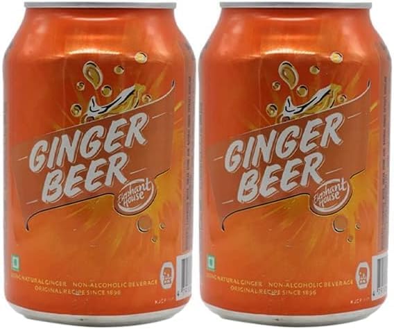 Generic Elephant Ginger Beer 325Ml Can Refreshning Drink Product Of Srilanka Pack Of 2