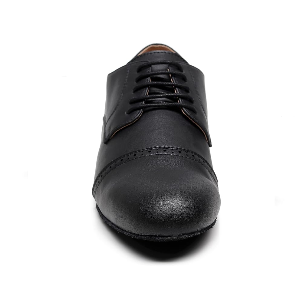 SWDZM Tanzschuhe Herren Leder Latein Tanzschuhe Niederhackig Ballsaal Tango Salsa Tanzschuhe Herren