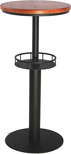 Miniatura 3 de Diwhy Juego de barra de 3 piezas, estilo industrial, altura ajustable, diámetro de 19.7 pulgadas, color negro, mesa de bar de doble capa y 2