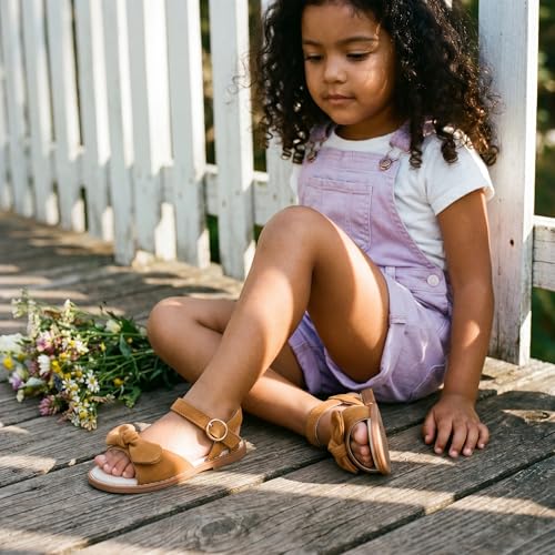 Image of Girls Dress Sandals Comfy Hook and Loop Summer Shoes for Toddlers