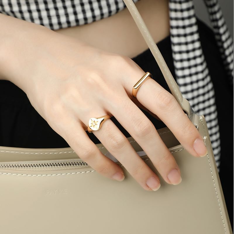 Gold Plated Wedding Bands for Women Dainty Stackable Thin Dot Ring Statement Ring Size 6-10 Stackable Promise Statement Ring