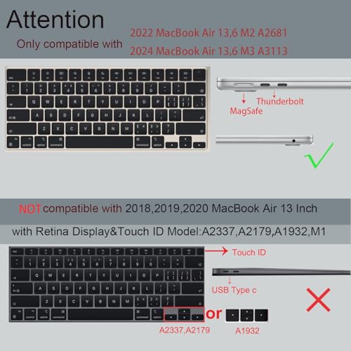 Funda para MacBook Air 13 M2 A2681 ideal para trabajar en cafeterías y viajes 2