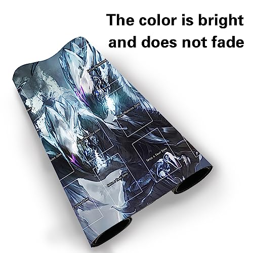 Brettspiel TCG Spielmatten + Gift Free Bag + with Card Zones,YGO Card Game Table Mat Größe 60X35CM Kompatibel Mit Trading Card Game Mat (YGO-G-9)